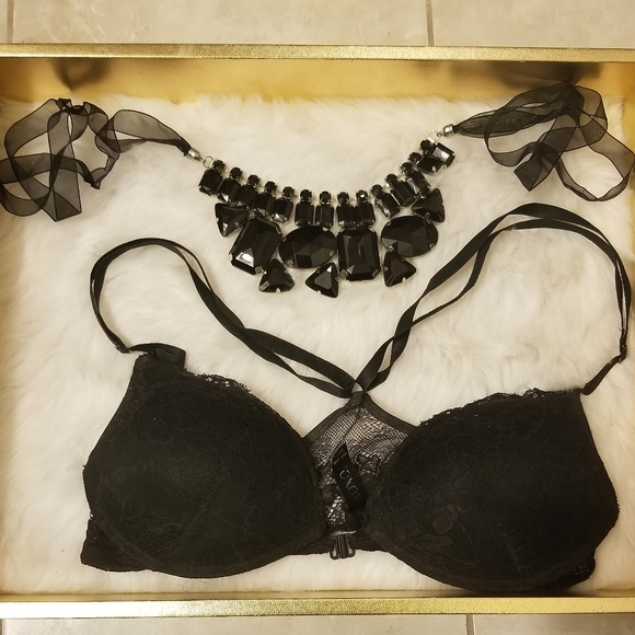 🖤Black Padded Pushup Bra 34B - Picture 1 of 2